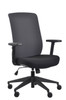 Gene Chair Black Fabric Seat/ Fabric Back by Eurotech