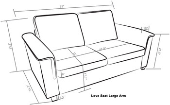 Kinnect York Love Seat Slate