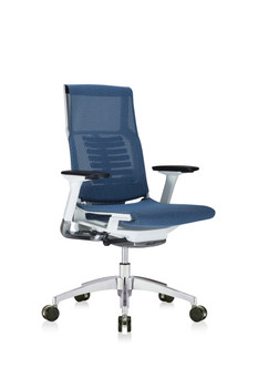 Powerfit White frame Mesh chair by Eurotech