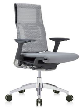 Powerfit Black Frame Fabric Seat chair by Eurotech