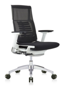 Powerfit White frame Fabric Seat chair by Eurotech