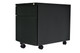 Curved Front Steel mobile storage cabinet, Black