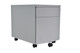 Curved Front Steel mobile storage cabinet, Silver