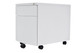 Curved Front Steel mobile storage cabinet, White