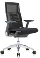 Powerfit Black Frame Fabric Seat chair by Eurotech