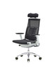 Powerfit White Frame Mesh W/Headrest chair by Eurotech