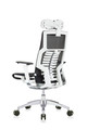 Powerfit White Frame Fabric Seat W/Headrest chair by Eurotech