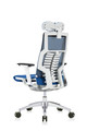 Powerfit White Frame Fabric Seat W/Headrest chair by Eurotech