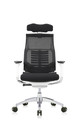 Powerfit White Frame Fabric Seat W/Headrest chair by Eurotech