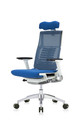 Powerfit White Frame Fabric Seat W/Headrest chair by Eurotech