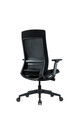 Elevate Black Frame Fabric Seat/Mesh chair by Eurotech