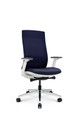 Elevate White Frame Fabric Seat/Mesh chair by Eurotech