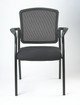 Dakota II Stackable Fabric Seat/Mesh Back with Arms by Eurotech