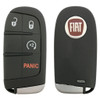 Fiat 4 Button Smart Key M3N-40821302, 735637066, 433 MHz - Refurbished, Grade A