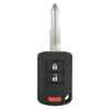 Mitsubishi 3 Button Remote Head Key with Shoulder Stops OUCJ166N, 6370B904, 315 MHz - Refurbished, Recase
