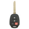Toyota 4 Button Remote Head Key with H Chip GQ4-52T, 89070-0R100, 315 MHz - Refurbished, Recase