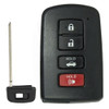 Toyota 4 Button Proximity Smart Key (G Board - 0020) HYQ14FBA, 89904-06140, 315 MHz - New, OEM