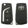 Toyota 3 Button Remote Flip Key HYQ12BFB, 89070-12C20, 315 MHz - New, OEM