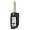 Keyless2Go Nissan 3 Button New-Style Remote Flip Key CWTWB1G767, 28268-4BA1A, 433 MHz - Premium Aftermarket