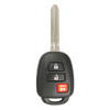 Keyless2Go 3 Button Remote Head Key Replacement for HYQ12BDM / 89070-52F50 / 89070-42820 H Chip, TLS-KH3-065-AFB-ZZZZ-001