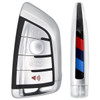 BMW 4 Button Smart Key with Chrome Colored Trim CAS4, NBGIDGNG1, 315 MHz - Aftermarket