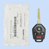 Subaru 4 Button Remote Head Key, Mexico - CWTWBU811, 57497-XA20A, 315 MHz - New, OEM