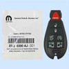 Chrysler 7 Button Non Proximity Remote IYZ-C01C, 56046708, 433 MHz - New, OEM