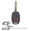 Honda 3 Button Remote Head Key OUCG8D-380H-A, IN DURASHELL - Refurbished, Recase in Durashell 171886