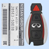 Infiniti Red Trim 3 Button Proximity Key IYZDC12K - New OEM
