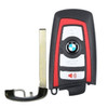 BMW 4 Button Red Trim Smart Key CAS4 - YGOHUF5767, 9312533-03, 433 MHz - New, OEM