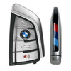 BMW 4 Button Chrome Smart Key with Multi Color Trim N5F-ID21A, 9367401-01, 433 MHz - Refurbished Grade A