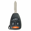 Chrysler, Dodge, Jeep 4 Button Remote Head Key Shell Replacement Case KOBDT04A - Aftermarket