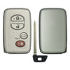 4 Button Shell For Toyota Smart Proximity Remote Key HYQ14AAB, HYQ14ACX - Silver