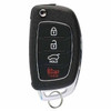 Hyundai 4 Button Remote Flip Key Shell Replacement Case TQ8-RKE-4F25, 95430-D3010 - Aftermarket