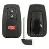 Toyota 3 Button Smart Key Shell Replacement Case MOZBR1ET, 89904-F4020 - Aftermarket