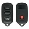 Replacement 4 Button w/Trunk Remote Shell for Toyota