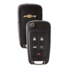 Chevrolet 5 Button Non-Prox Flip Key AVL-B01T2AC, 13574863, 315 MHz - Refurbished, Grade A
