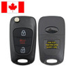 Canadian Version - Kia 3 Button Remote Flip Key TQ8-RKE-3F02, TQ8HM-T034, 315 MHz - Refurbished, Grade A