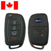 Canadian Version - Hyundai 4 Button Remote Flip Key TQ8-RKE-4F25, 95430-D3010, 433 MHz - Refurbished, Grade A