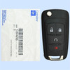 Chevrolet 4 Button Non-PEPS Remote Flip Key KR55WK500733, 13501916, 315 MHz - New, OEM