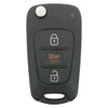 Kia 3 Button Flip Key with Standard HY15 Blade NYOSEKSAM11ATX (SL), 95430-3W701, 315 MHz - Aftermarket