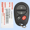 Toyota 4 Button Remote GQ43VT20T 89742-0C040 - New, OEM