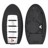 Nissan, Infiniti 5 Button Smart Key Shell Replacement Case w/ Non Transponder Insert - Aftermarket