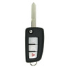 Nissan 4 Button New-Style Remote Flip Key CWTWB1G767, 28268-4BA1A, 433 MHz - New, OEM