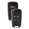 Strattec (5912545) Chevrolet 5 Button Non-PEPS Remote Flip Key OHT01060512, 13504199, 315 MHz - New, OEM