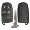 5 Button Shell For Dodge Jeep Smart Proximity Remote Key M3N-40821302, 68143505AC / 68150061AC / 68240167AA / 68143505AC