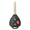 Keyless2Go 3 Button Remote Head Key Replacement for Toyota HYQ12BBY 4D67 Chip, TLS-KH3-060-AFB-ZZZZ-001