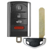 Acura 4 Button Smart Key Shell Replacement Case KR5434760, M3N5WY8145 - Aftermarket