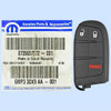 Jeep 3 Button Smart Key M3N-40821302, 6MP33DX9AA, 433 MHz - New OEM