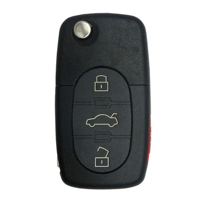 Audi 4 Button Remote Flip Key MYT8Z0837231, 4DO837231M, 315 MHz - Refurbished, Recase